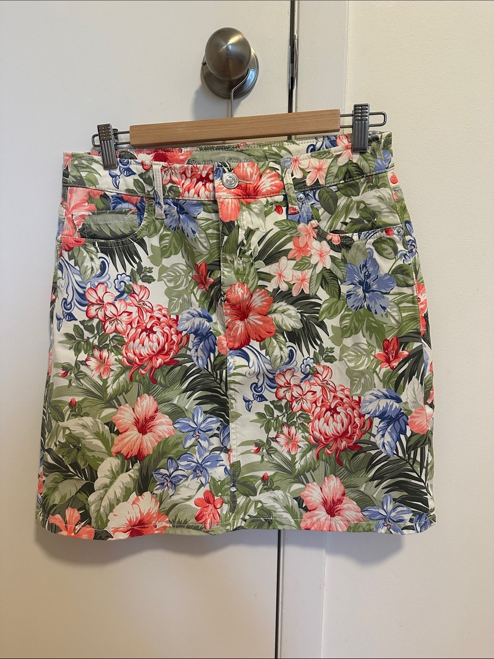 Tommy Bahama Floral Mini Skirt - Green Multi